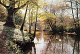 A River Landscape in Springtime by Peder Mork Monsted